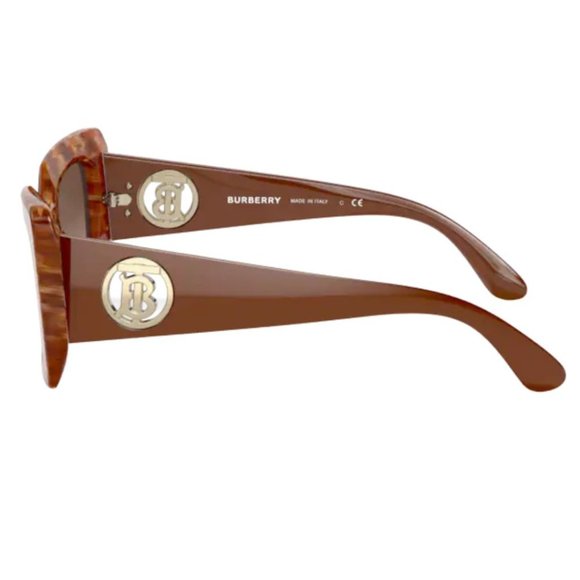 NEW BURBERRY DAUSY BE4344 3940/13 WOMEN'S SUNGLASSES BROWN - Picture 5 of 6